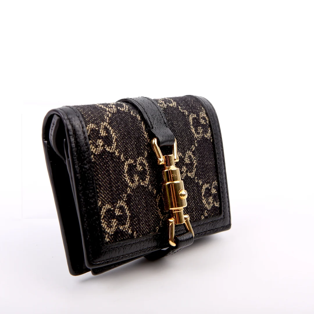 645536 GG Denim Jackie Card Case