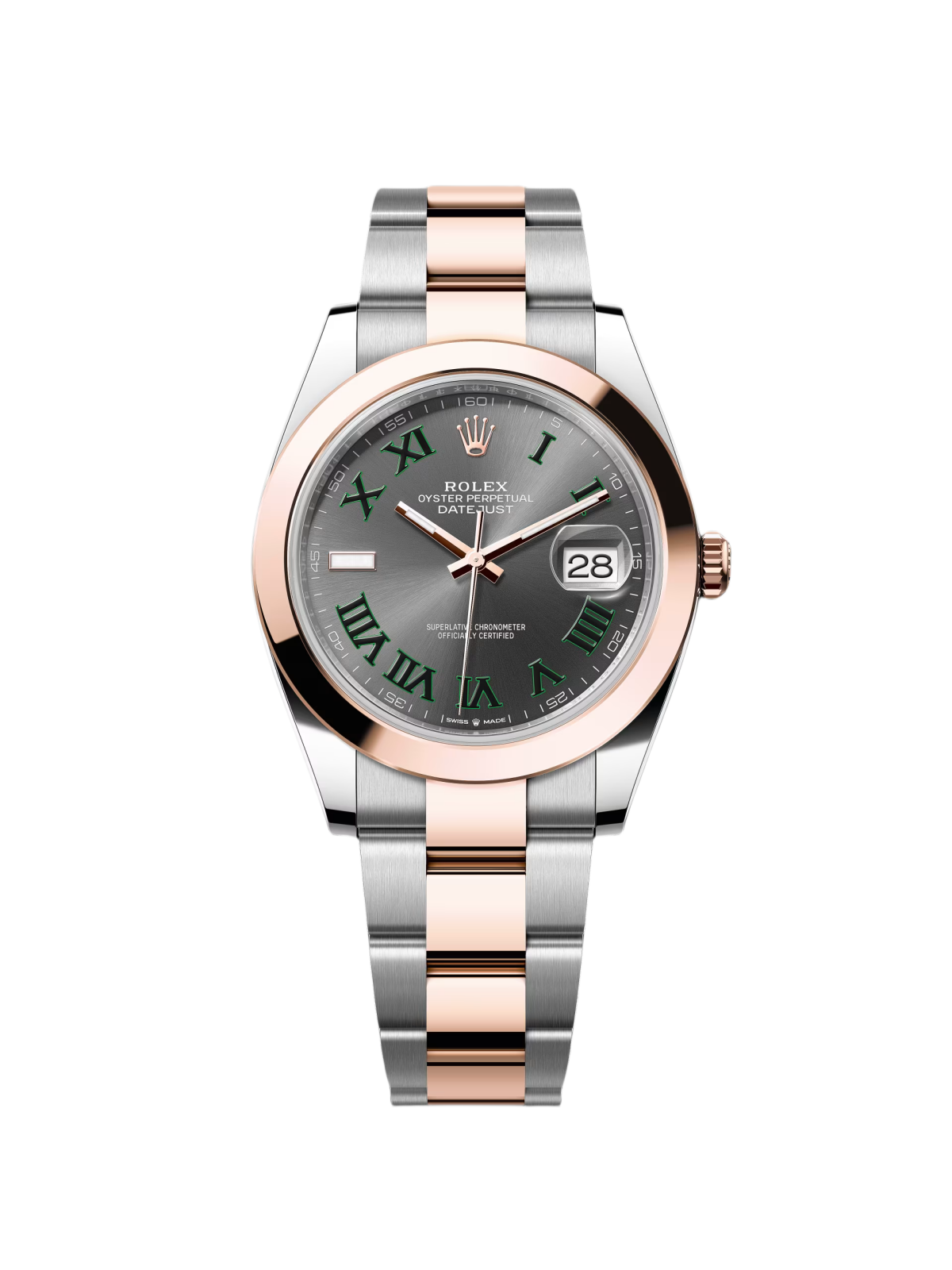 RLX Datejust 41mm 126301 Sundust Slate Roman Dial Oyster Bracelet