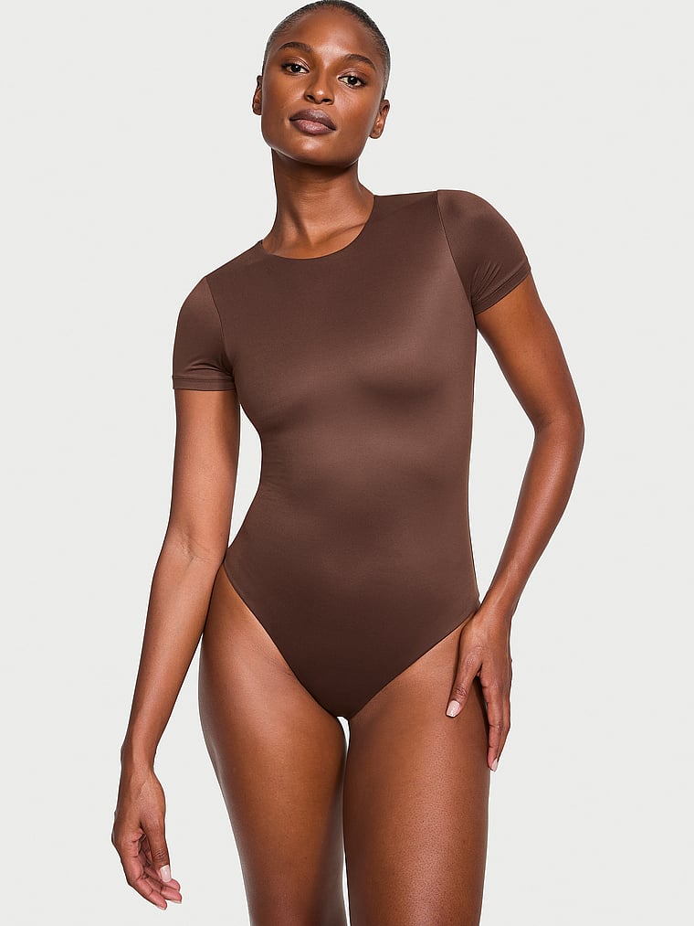 Victoria's Secret BODYWEAR by Victoria with FeatherSoft? Innovation Short-Sleeve Bodysuit