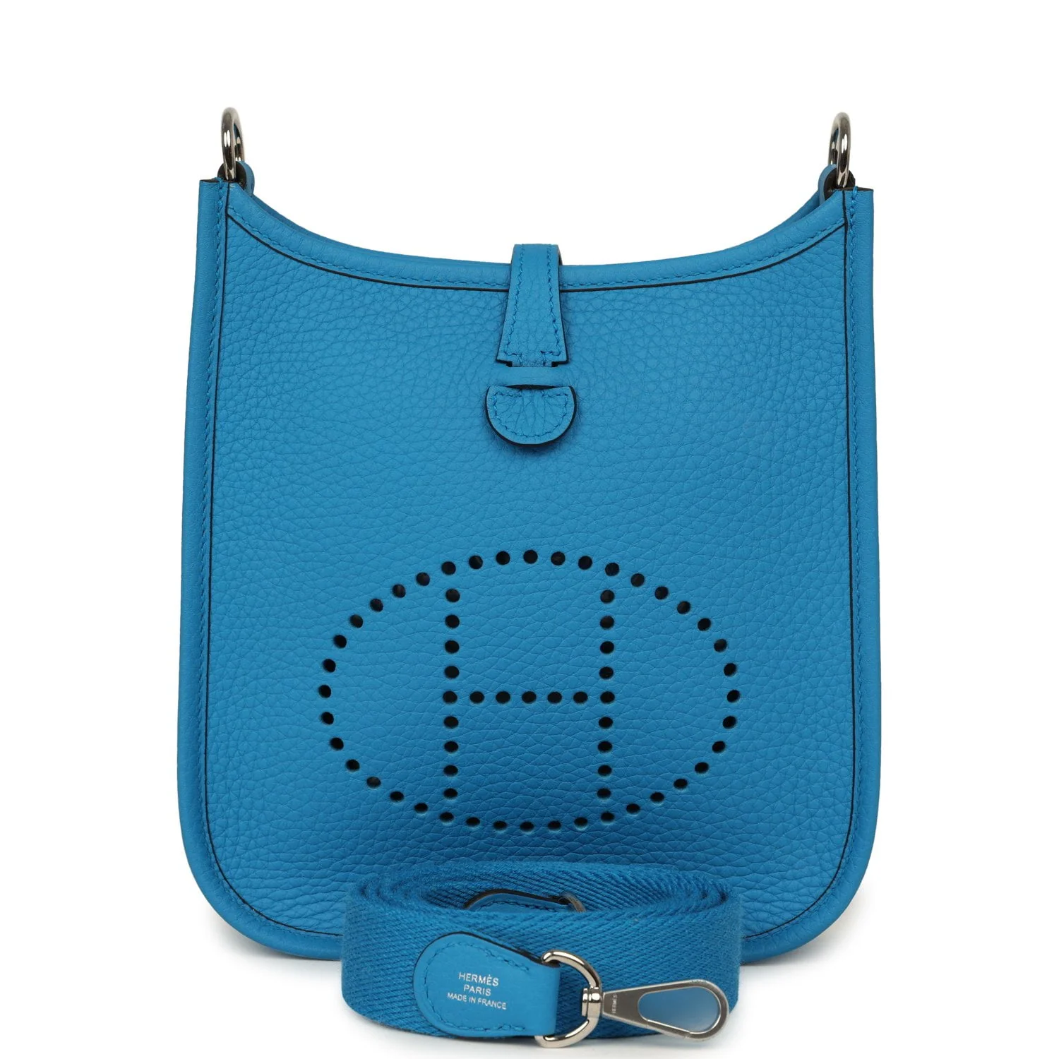HERMÈS Evelyne TPM Bleu Zanzibar Clemence Palladium Hardware