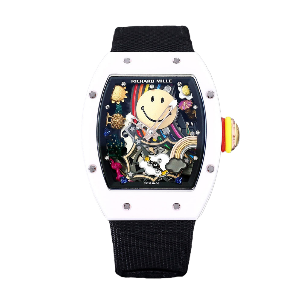 【7A Quality】Richard Mille RM088 Tourbillon Smiley Replica - 43mm Swiss Automatic Movement