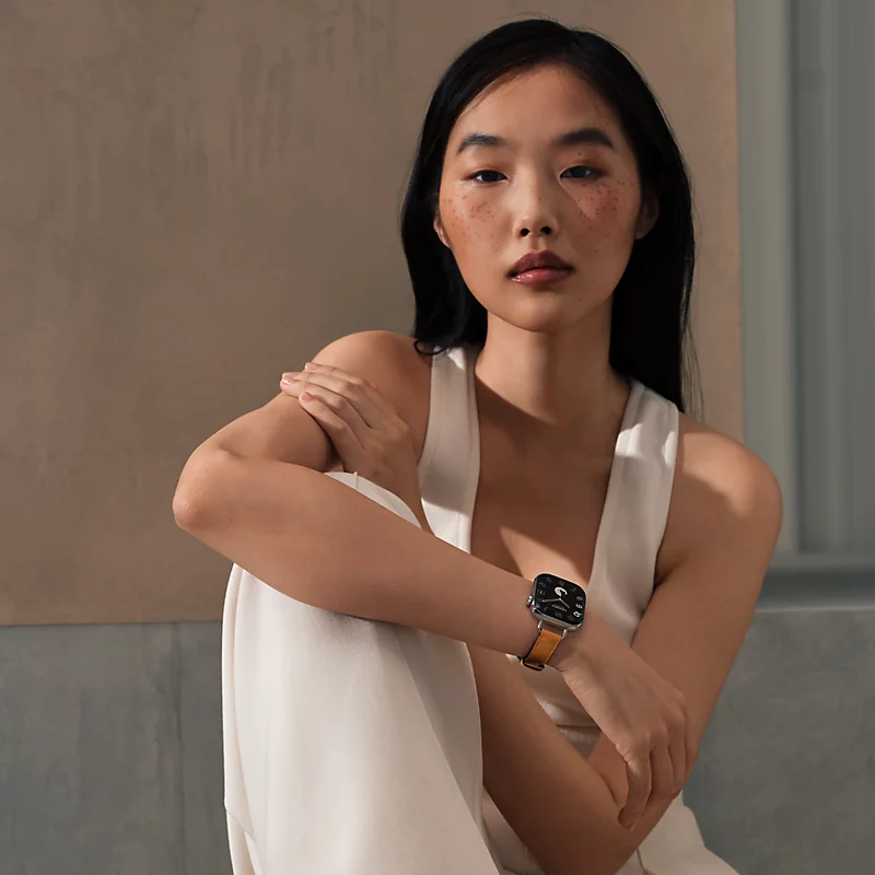 Series 11 case & Band Apple Watch Hermès Single Tour 42 mm Attelage