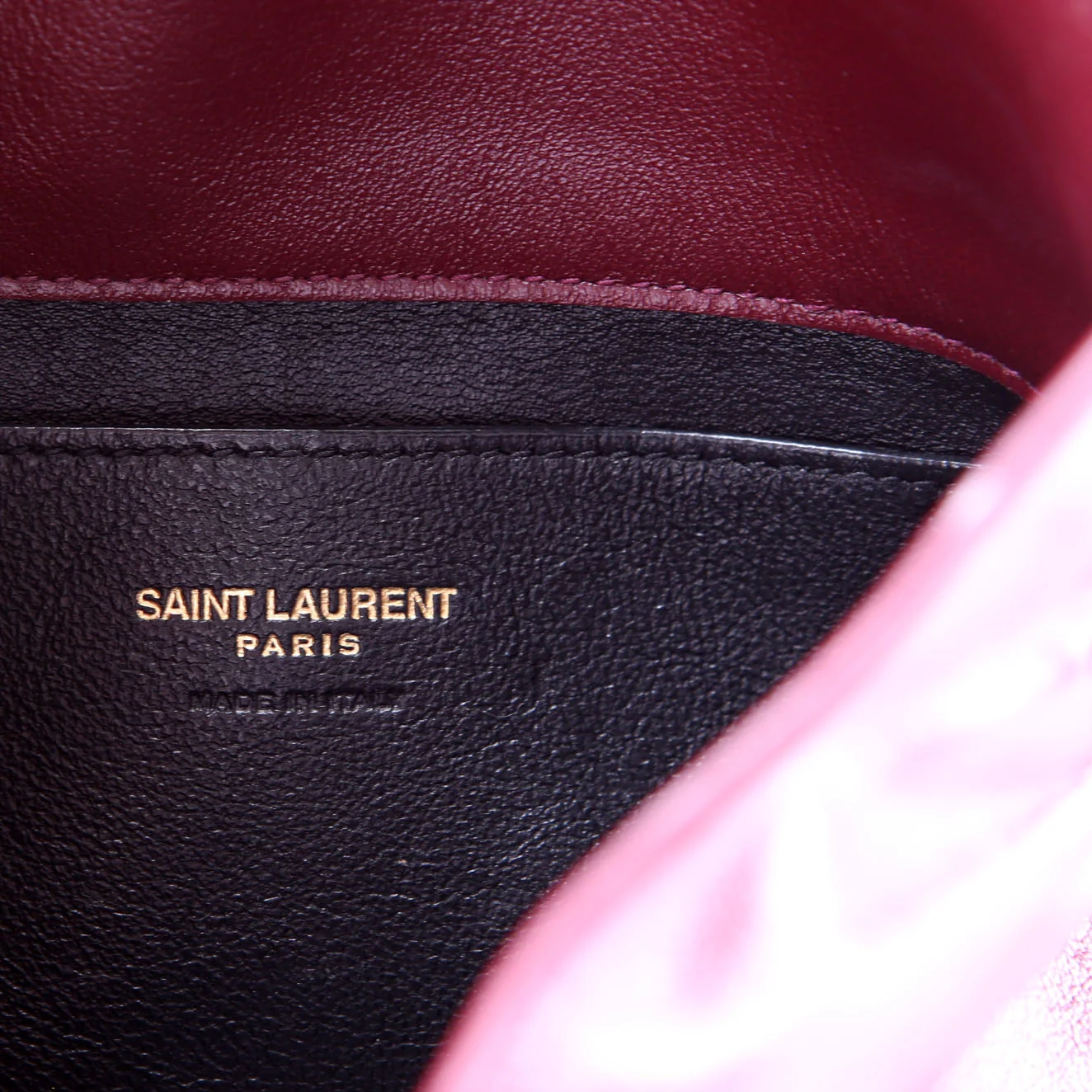 Cassandra Small Chain Pouch Lambskin 847638 Burgundy