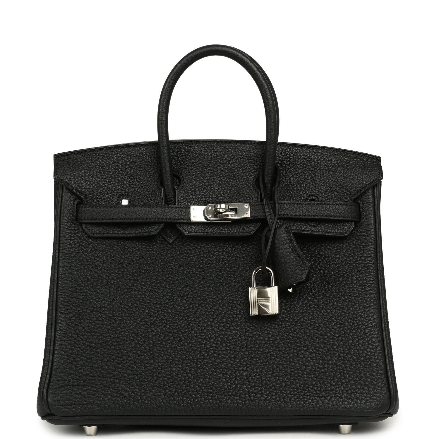 HERMÈS Birkin 25 Black Togo Palladium Hardware