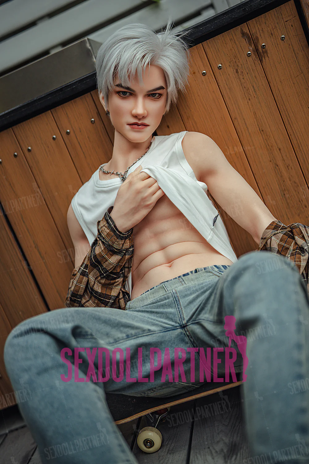 Oliver 5ft31/ 162cm L1 Head Full Silicone Custom Realistic Male Sex Doll With Auto-thrusting Dildo
