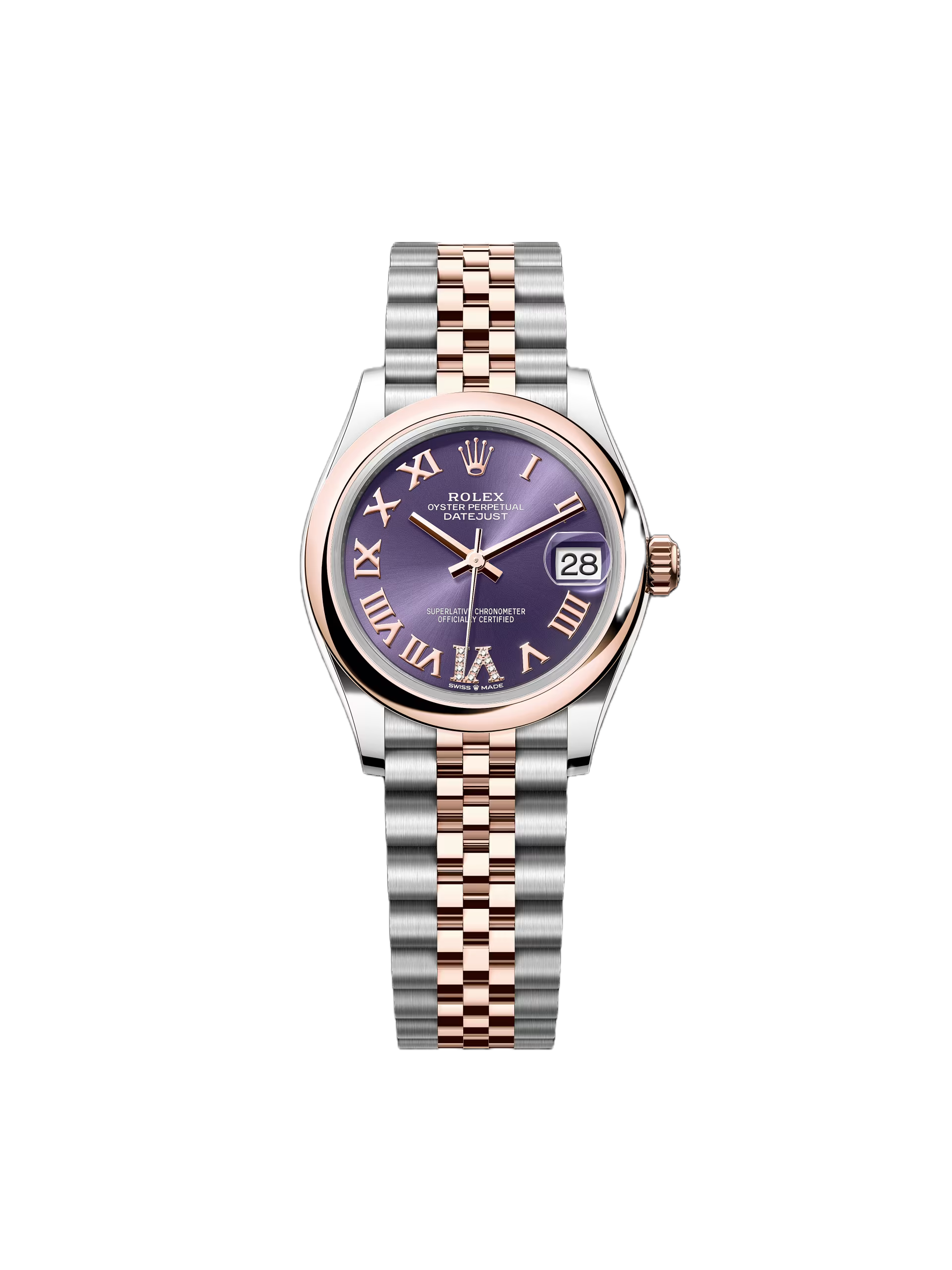 RLX Datejust m278241-0019/0020 Aubergine 31mm Dial Oyster Bracelet Watch