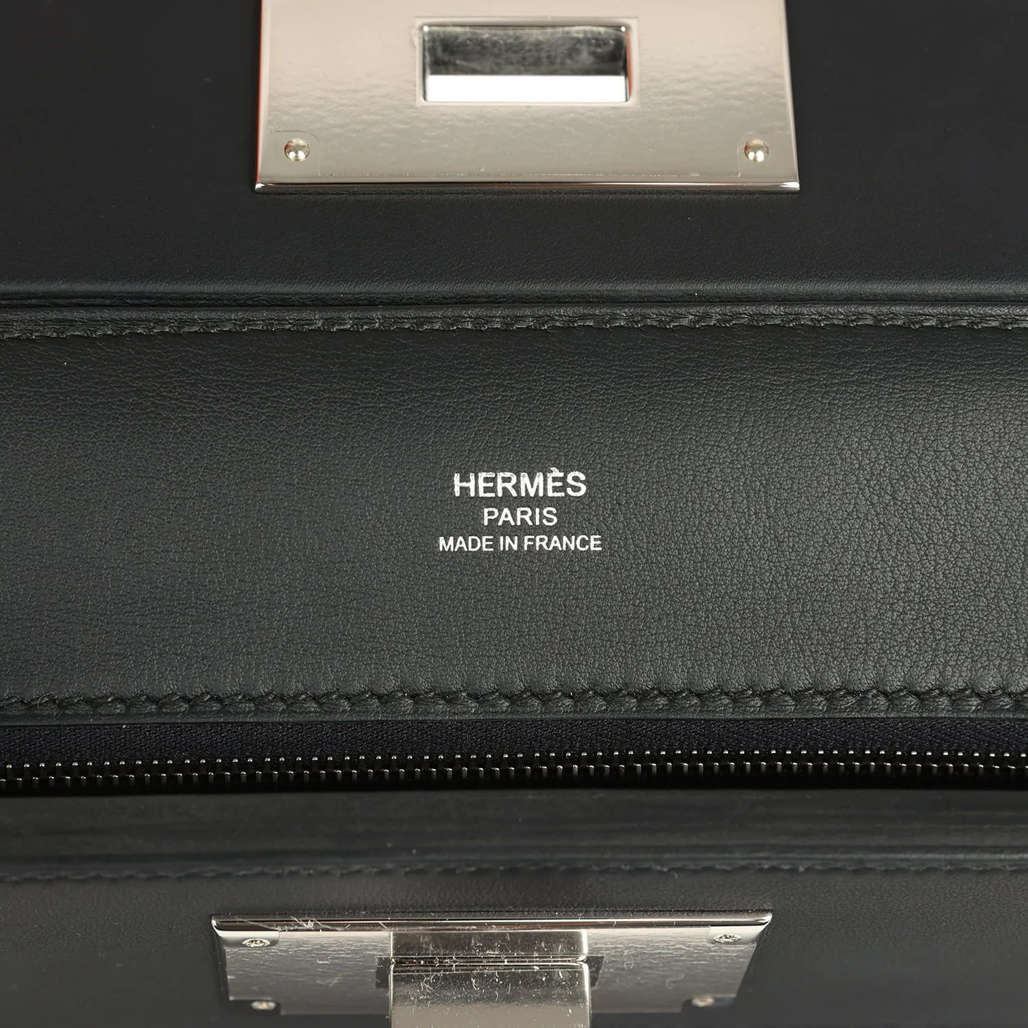 Hermes Mini 24/24 Bag Black Togo, Swift Palladium Hardware