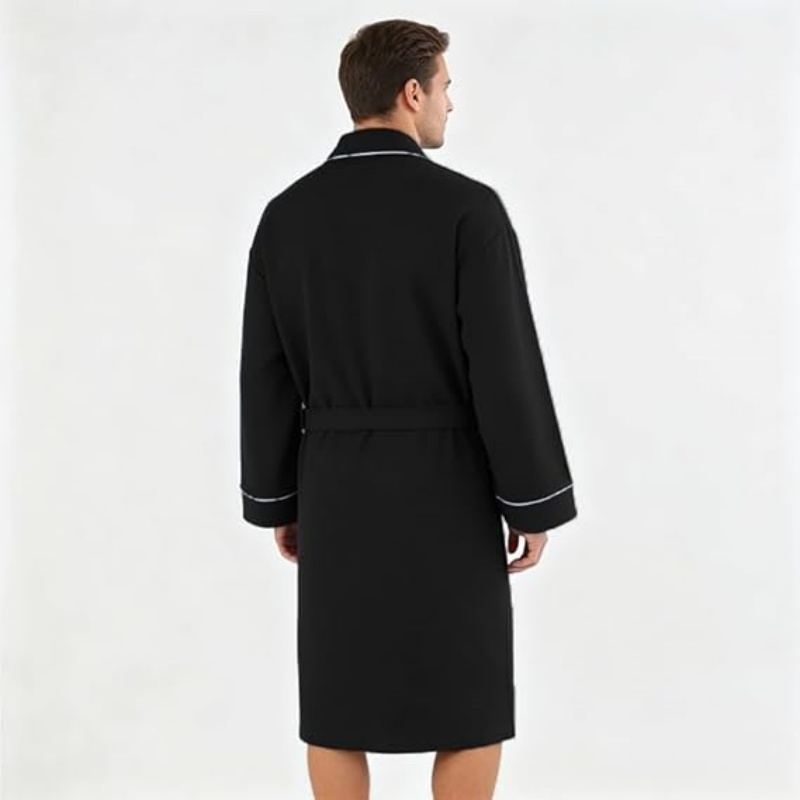 Men's Cotton Waffle Kimono Robe