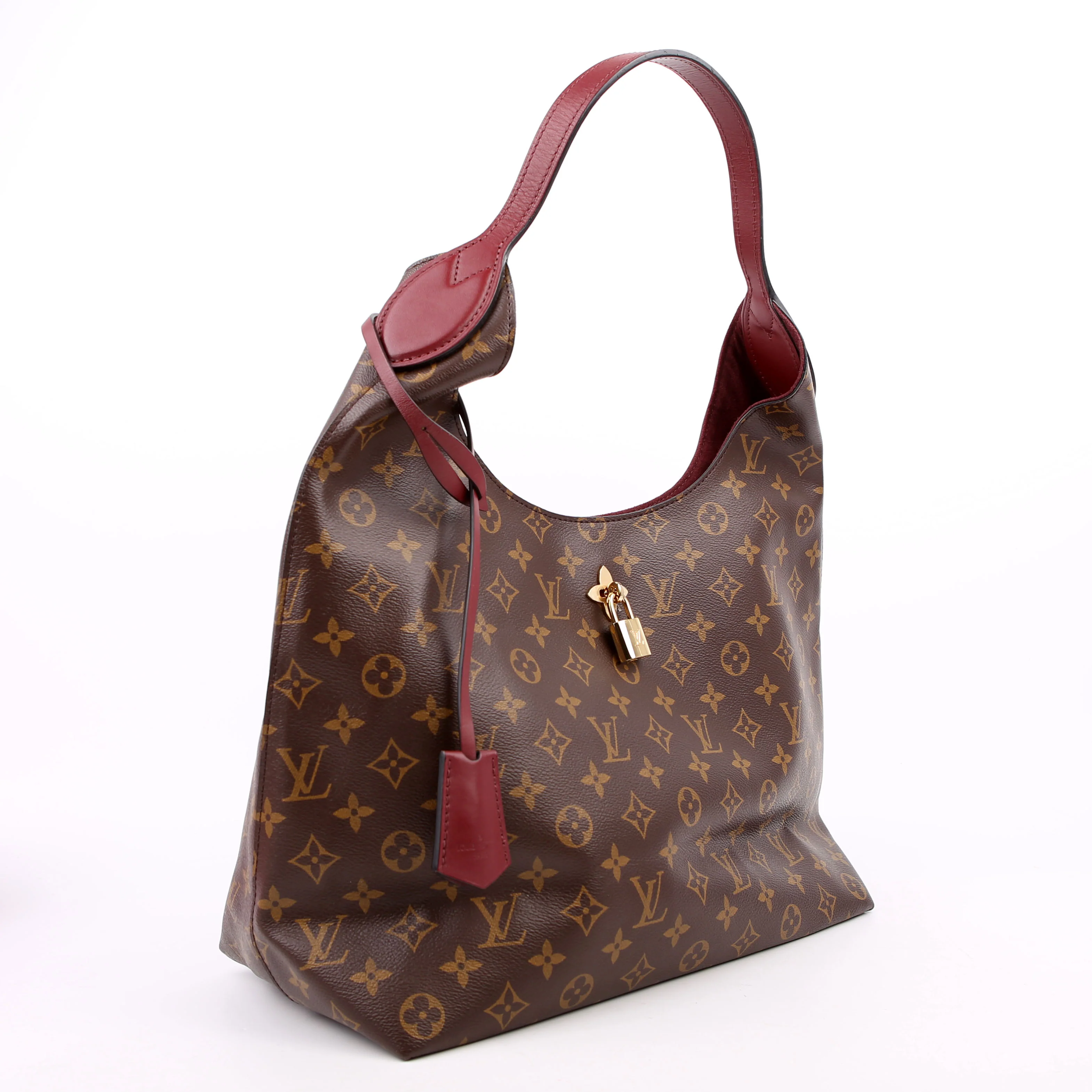 LOUIS VUITTON Flower Hobo Monogram Burgundy