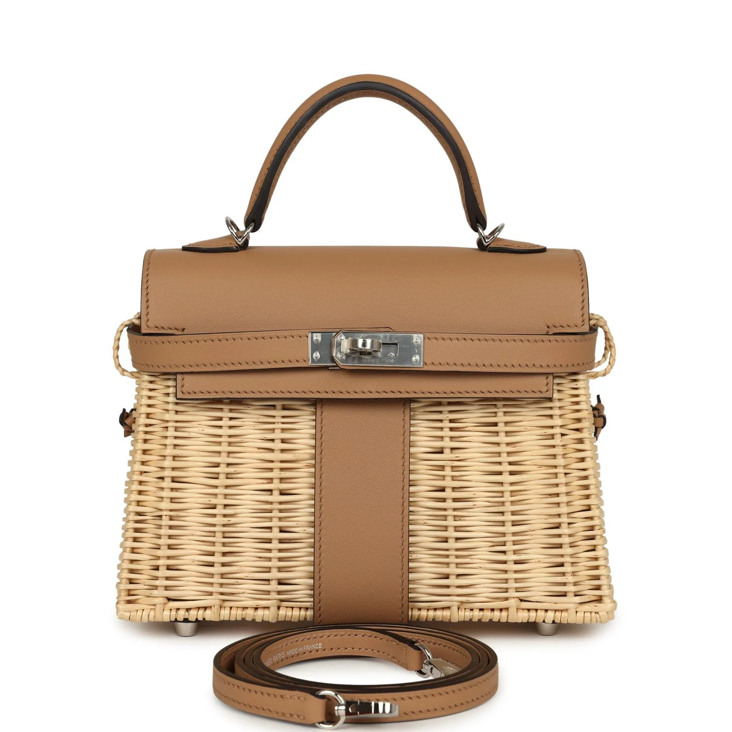 HERMÈS Mini Picnic Kelly 20 Chai Swift Palladium Hardware