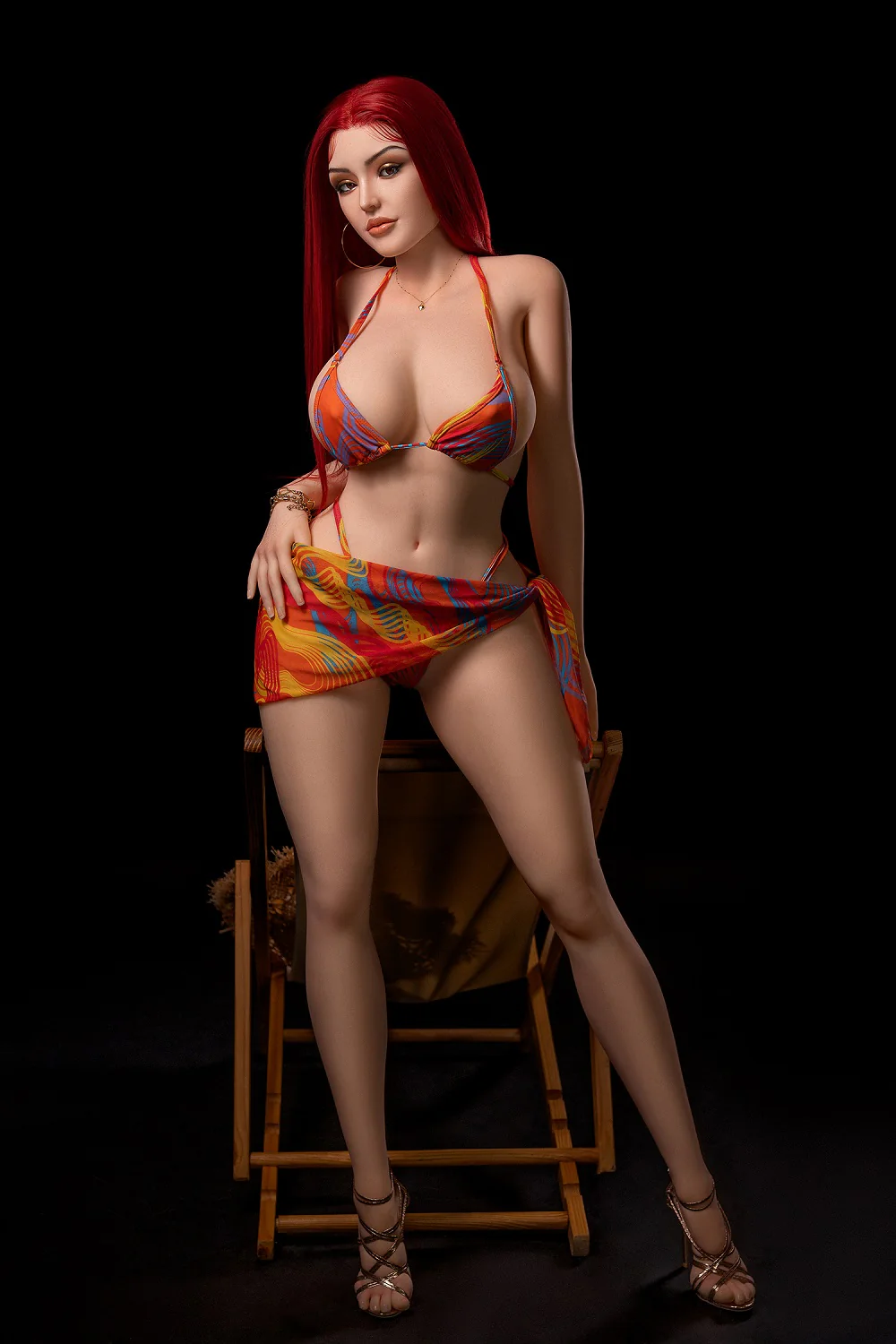 US Stock - Lisa S3 Head Silicone Head + TPE Mature Fullsize Sex Doll With Red Hair