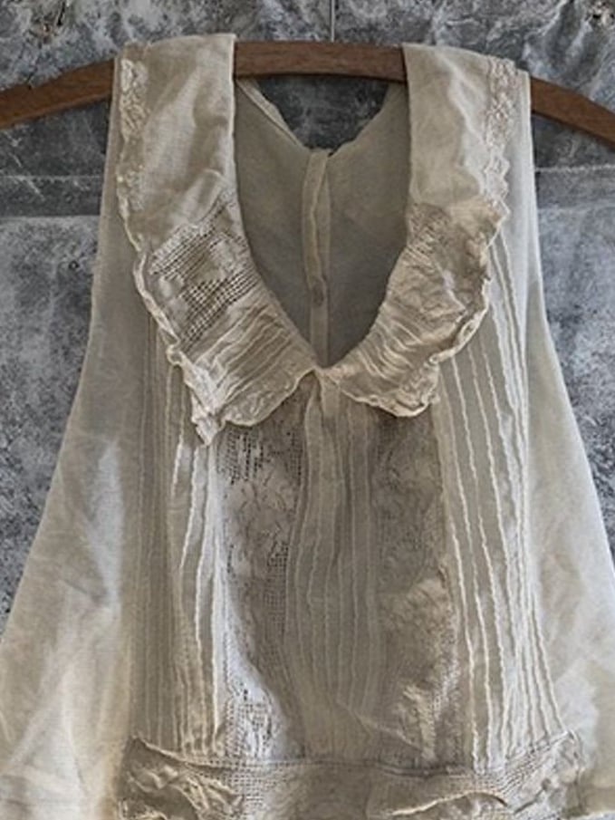 Women's Lace Doll Collar Casual Linen Top