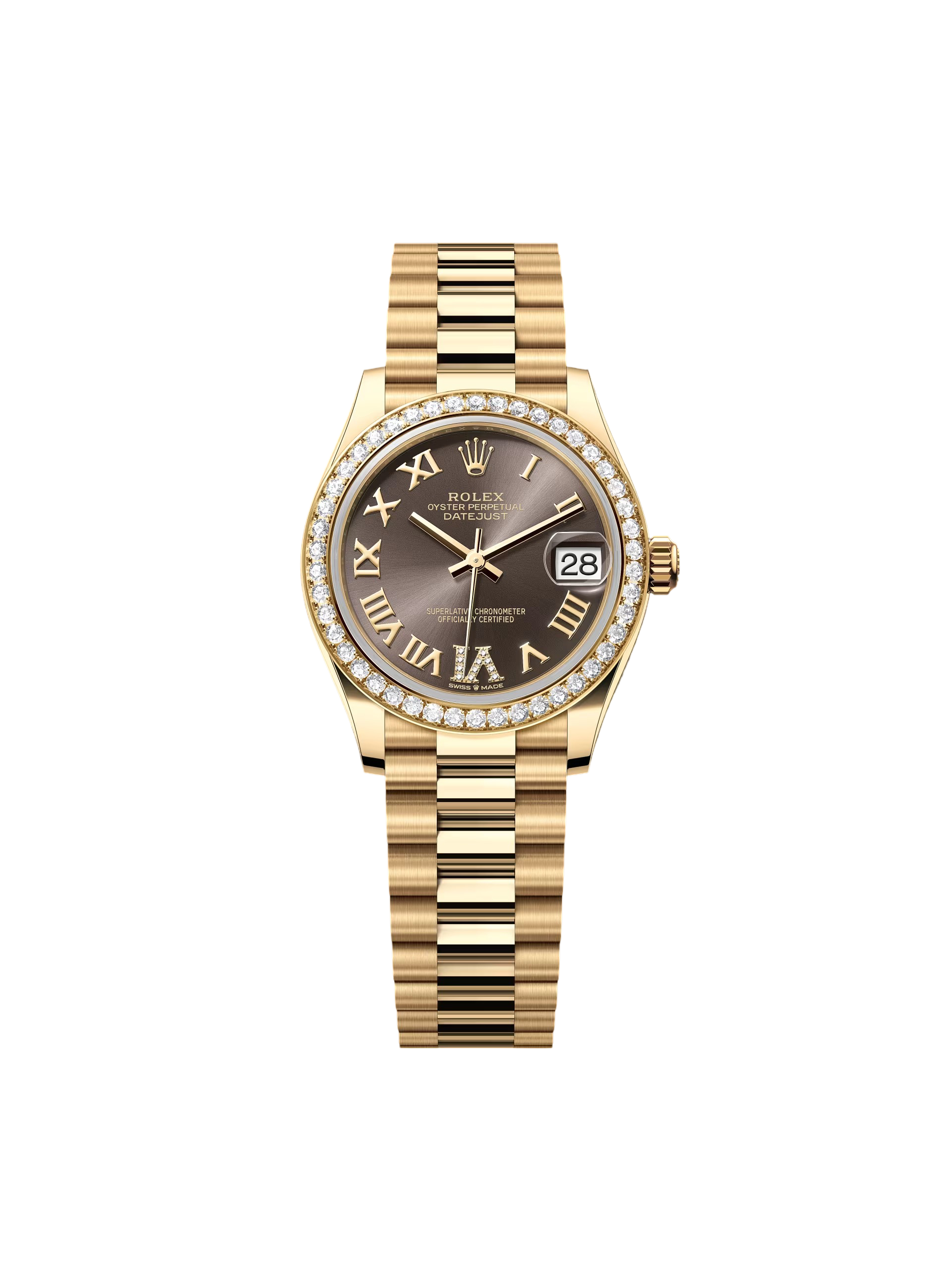 RLX Datejust m278288RBR-0026 Dark Grey 31mm Dial President Bracelet Watch