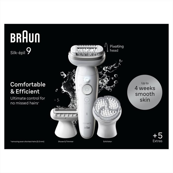 BRAUN - Epilatore SILK-ÉPIL 9 9-061-BIANCO/ARGENTO