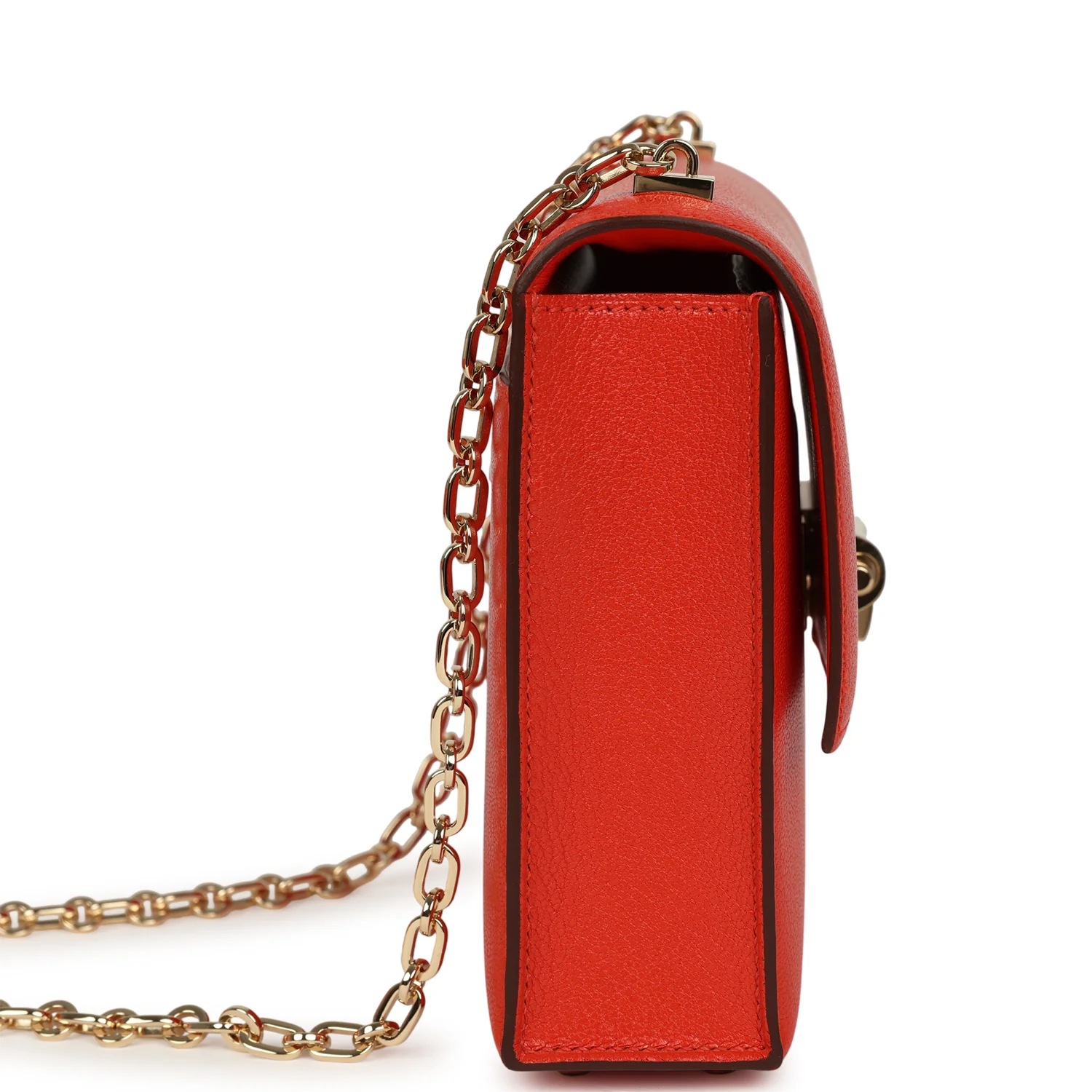 Hermes Mini Verrou Chaine Bag Capucine Chevre Chamkila Permabrass Hardware