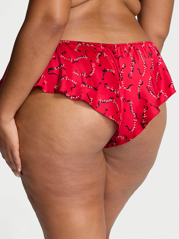 Very Sexy Satin Flutter Cheeky Panty Novelty