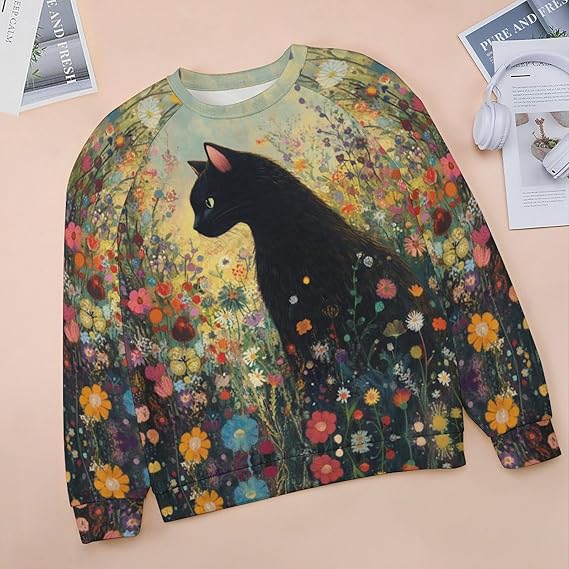 Womens Funny Cat Sweatshirts