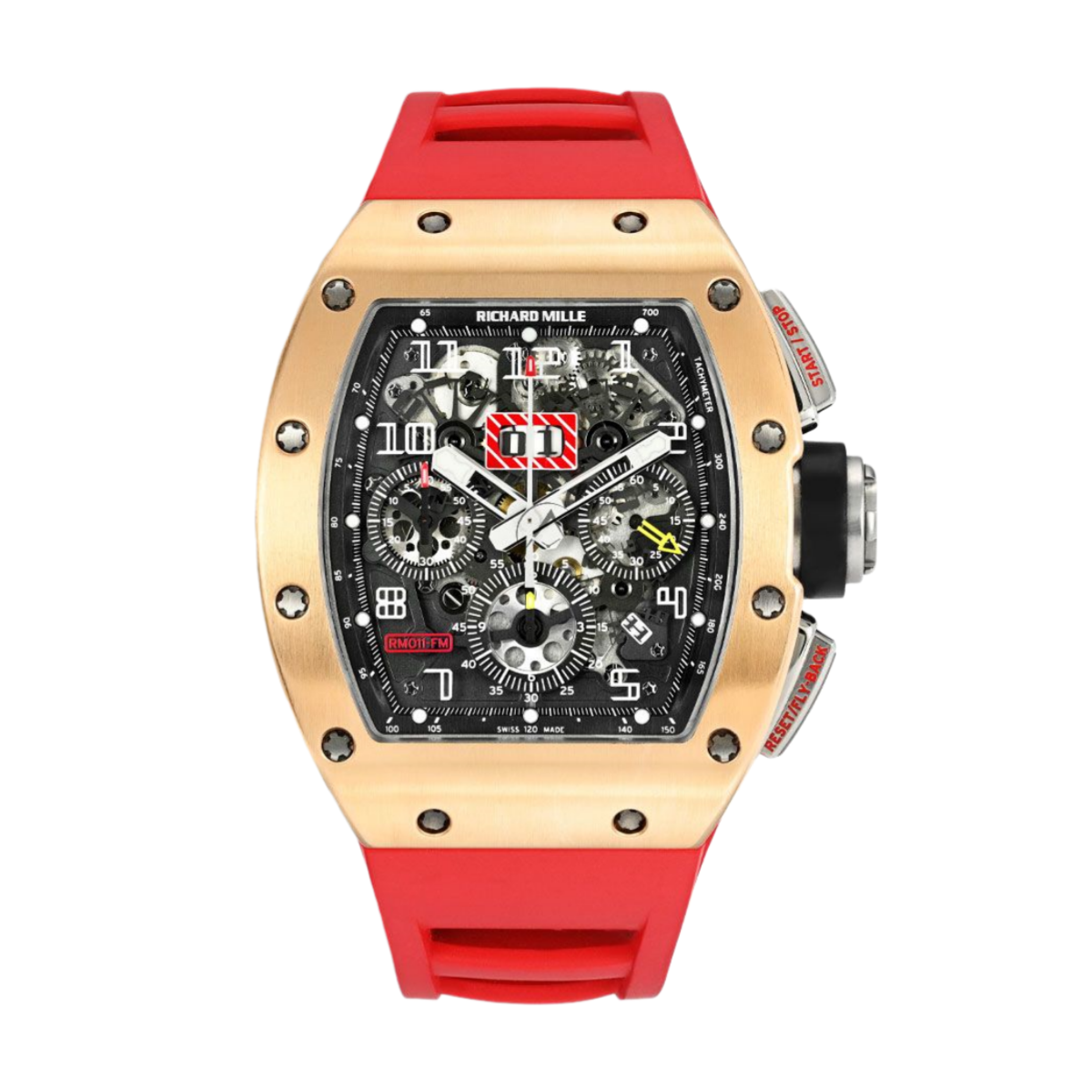 【7A Quality】Best Swiss Super Clone RICHARD MILLE RM 011 FELIPE MASSA Replica Watch