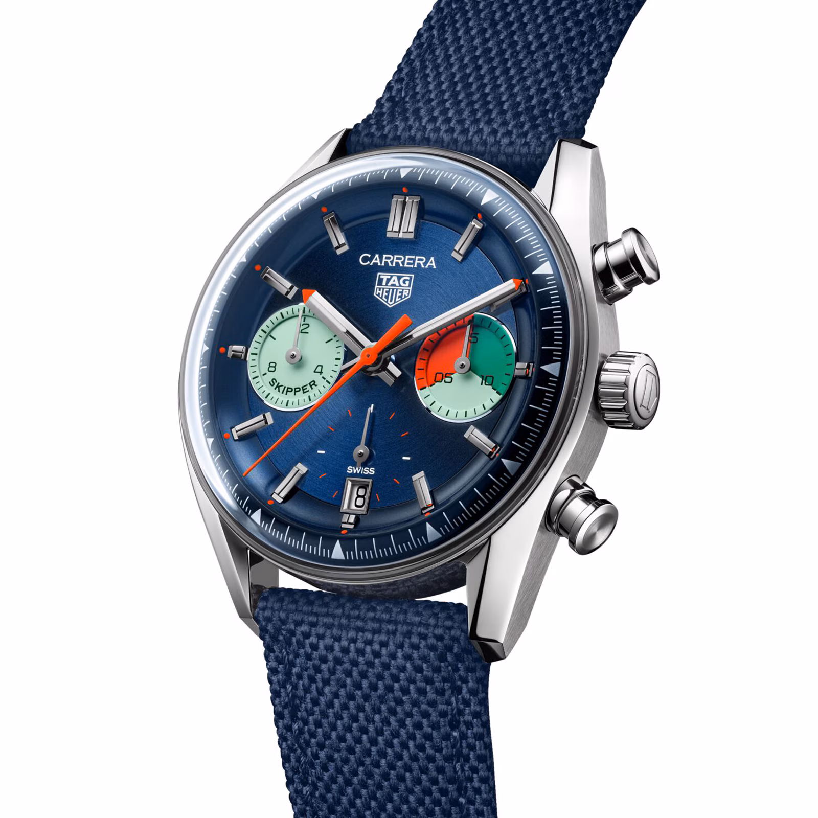 【7A Quality】TAG Heuer Carrera Chronograph Skipper 39mm Mens Watch Blue CBS2213.FN6002