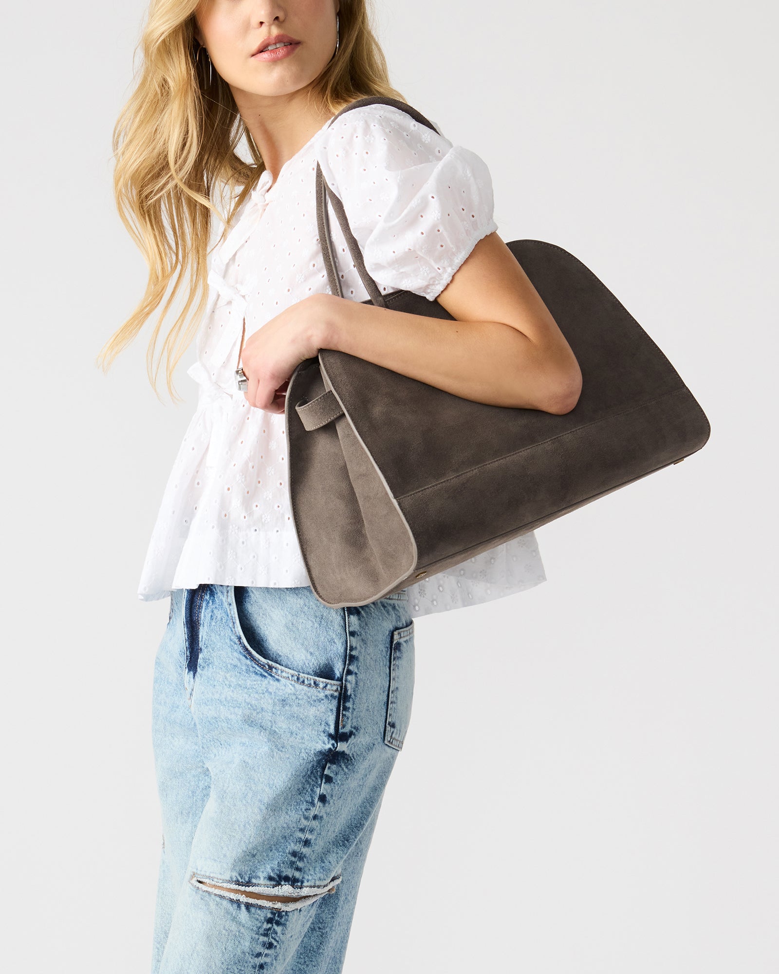 Heidee Bag Grey Suede