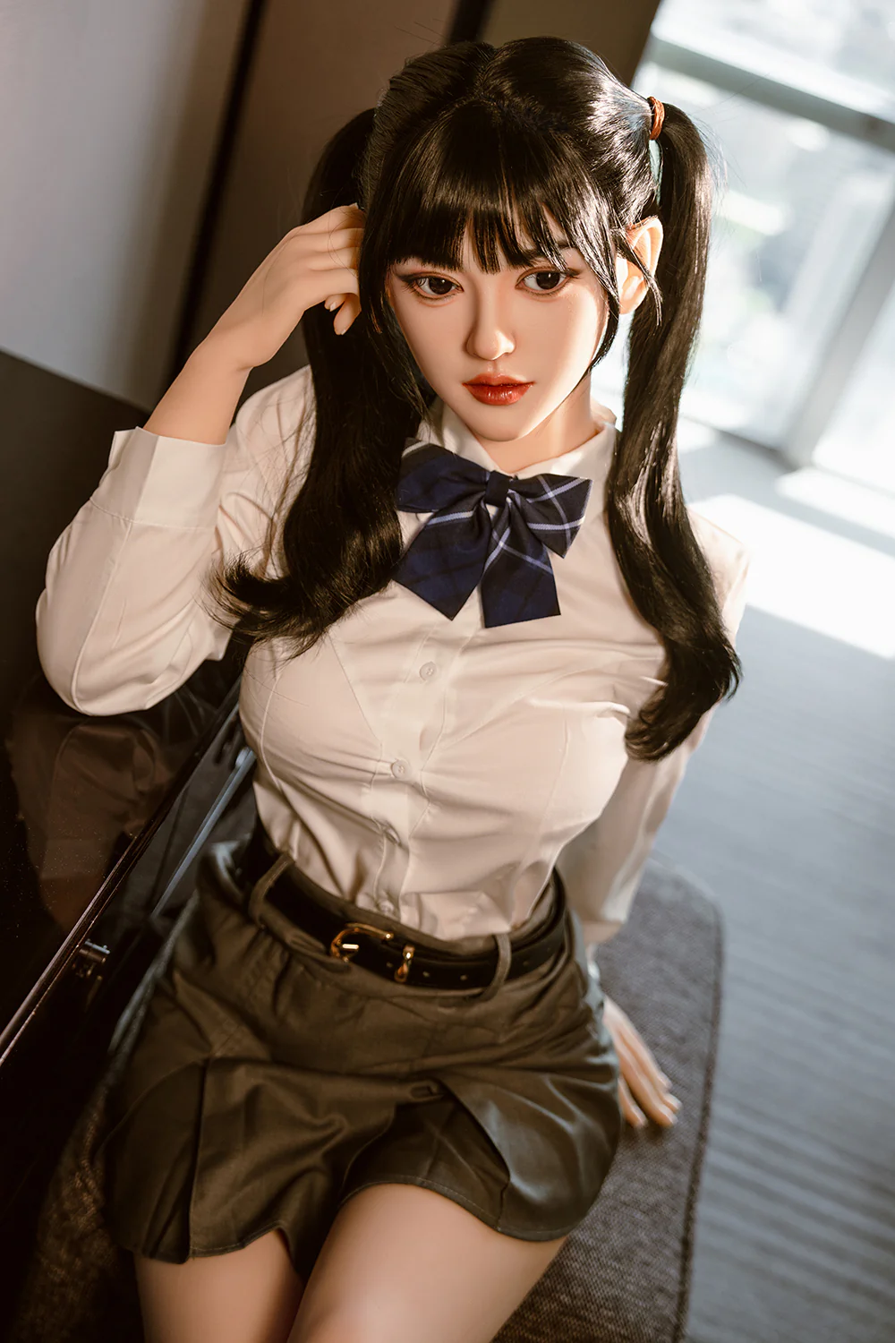US Stock - Gwen 5ft25 / 160cm #290 Silicone Head + TPE Body High-quality Realistic Japanese Sex Doll