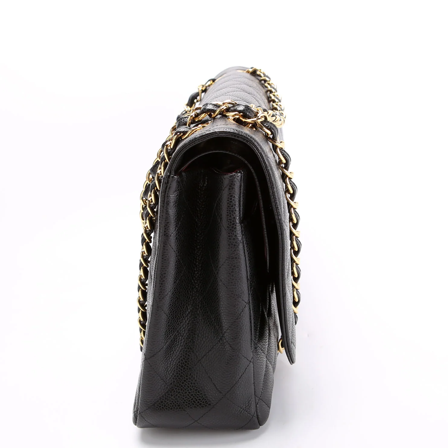 CHANEL Classic Flap Max Caviar 20M Black