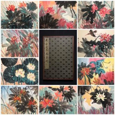 Huang Yongyu Signed Chinese Hand Painted Calligraphy Scroll w/bird N2778