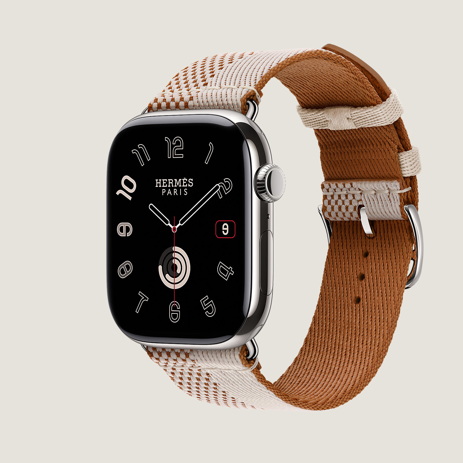 Series 11 case & Band Apple Watch Hermès Single Tour 46 mm Toile H Double Jeu