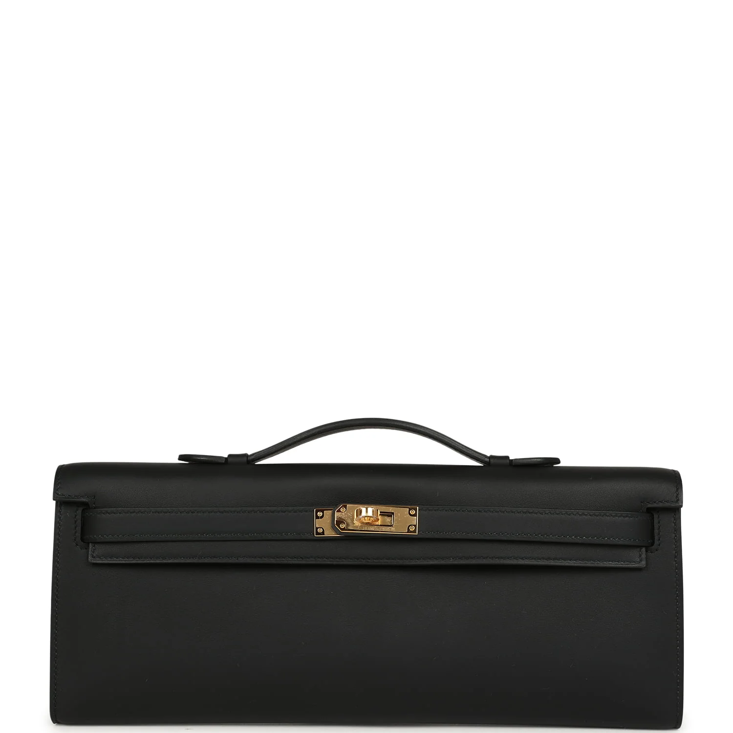 HERMÈS Kelly Cut Black Swift Gold Hardware