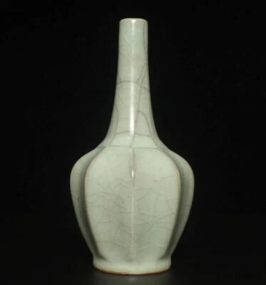 23CM Chongning Signed Old Chinese Ru Yao Ru Kiln Vase