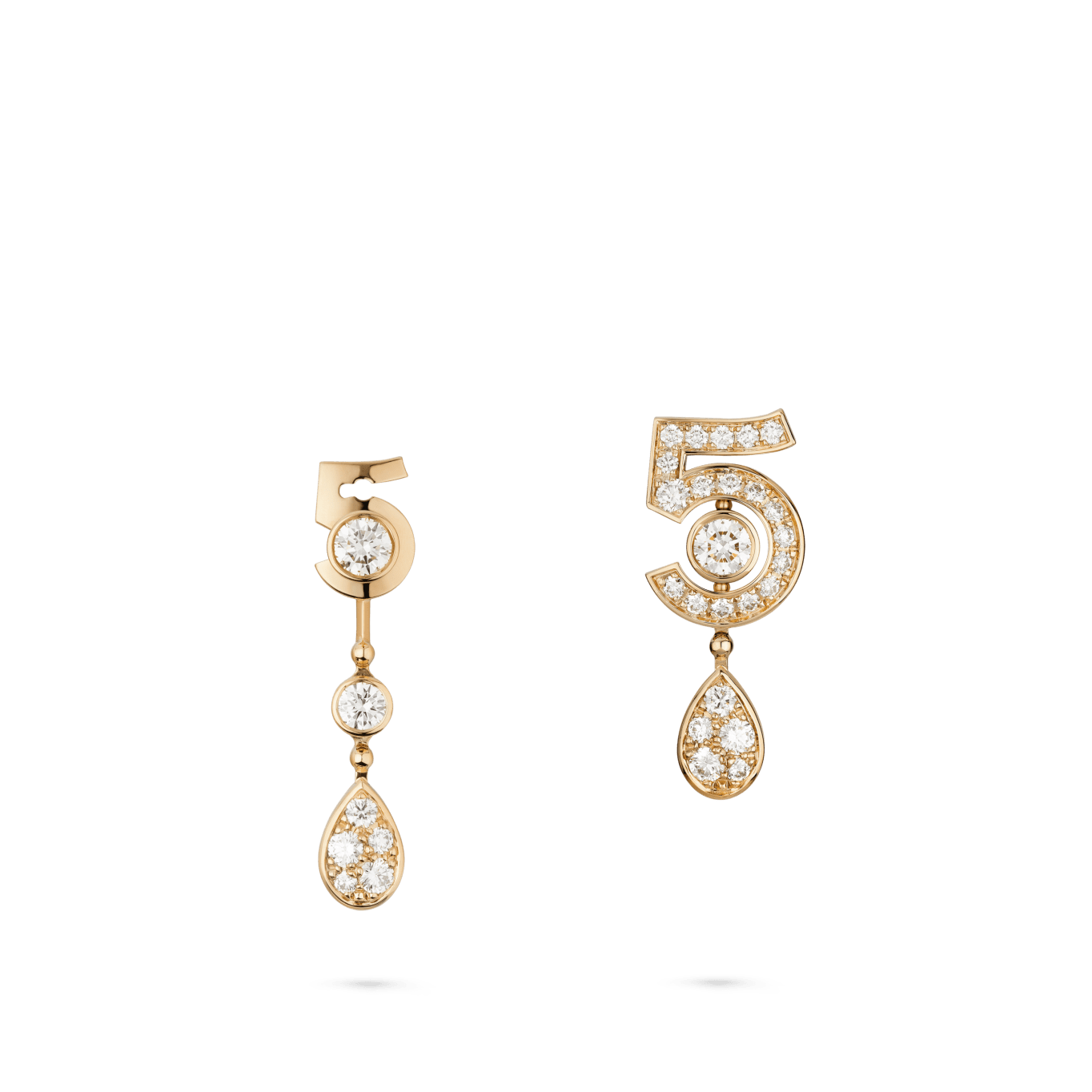Eternal N°5 asymmetrical transformable earrings