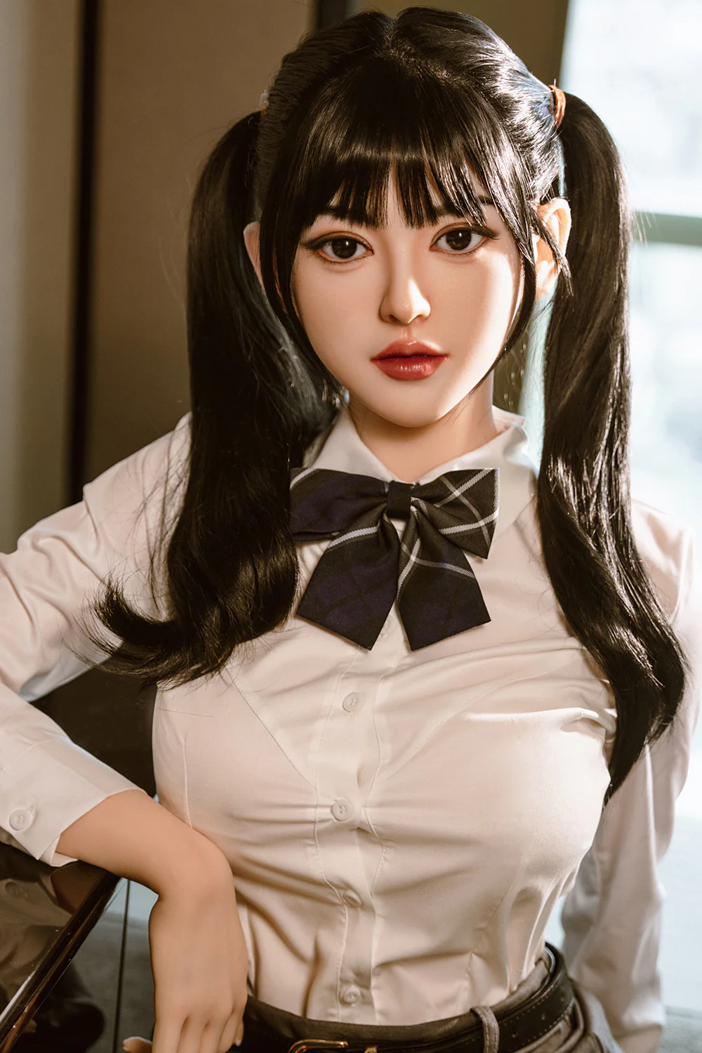 US Stock - Gwen 5ft25 / 160cm #290 Silicone Head + TPE Body High-quality Realistic Japanese Sex Doll