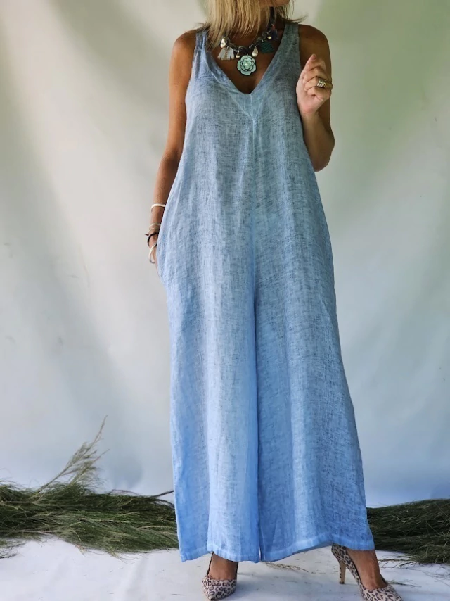 Cotton and Linen Jumpsuit