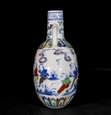 Chenghua Signed Old Chinese Doucai Vase W/kid N3298