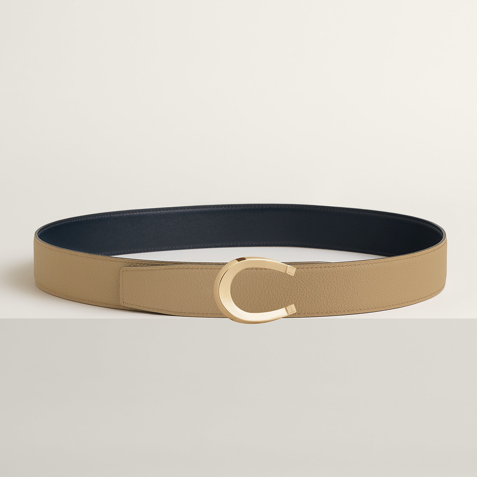 Luck belt buckle & Reversible leather strap 38 mm