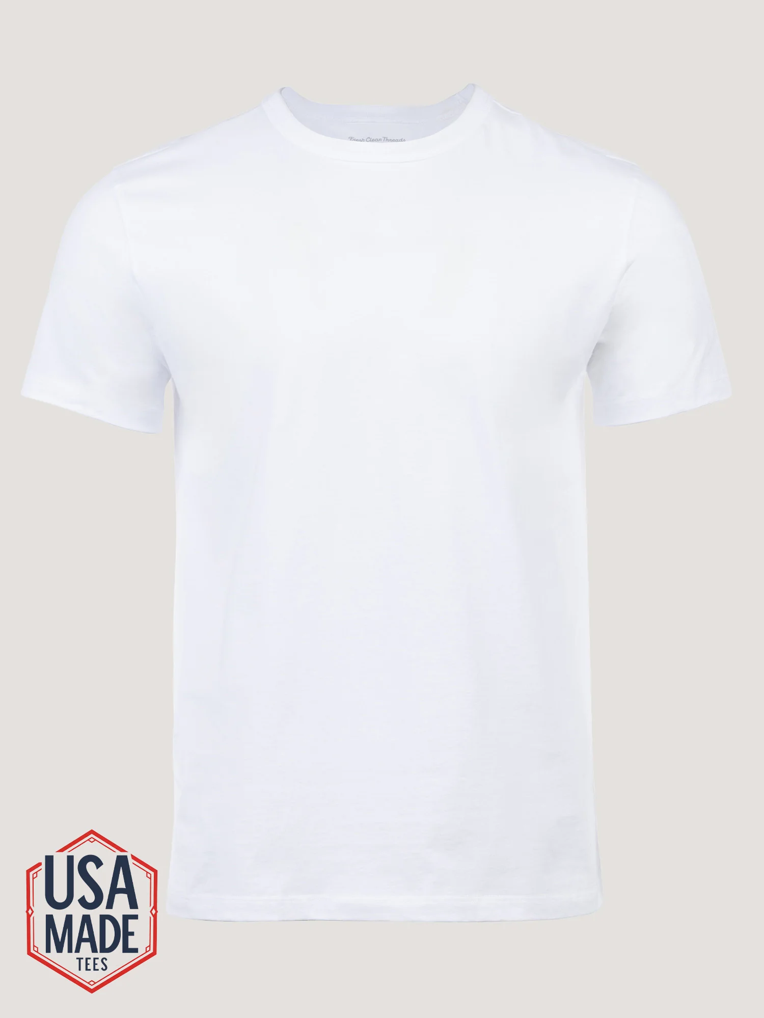 Heritage White Cotton Crew