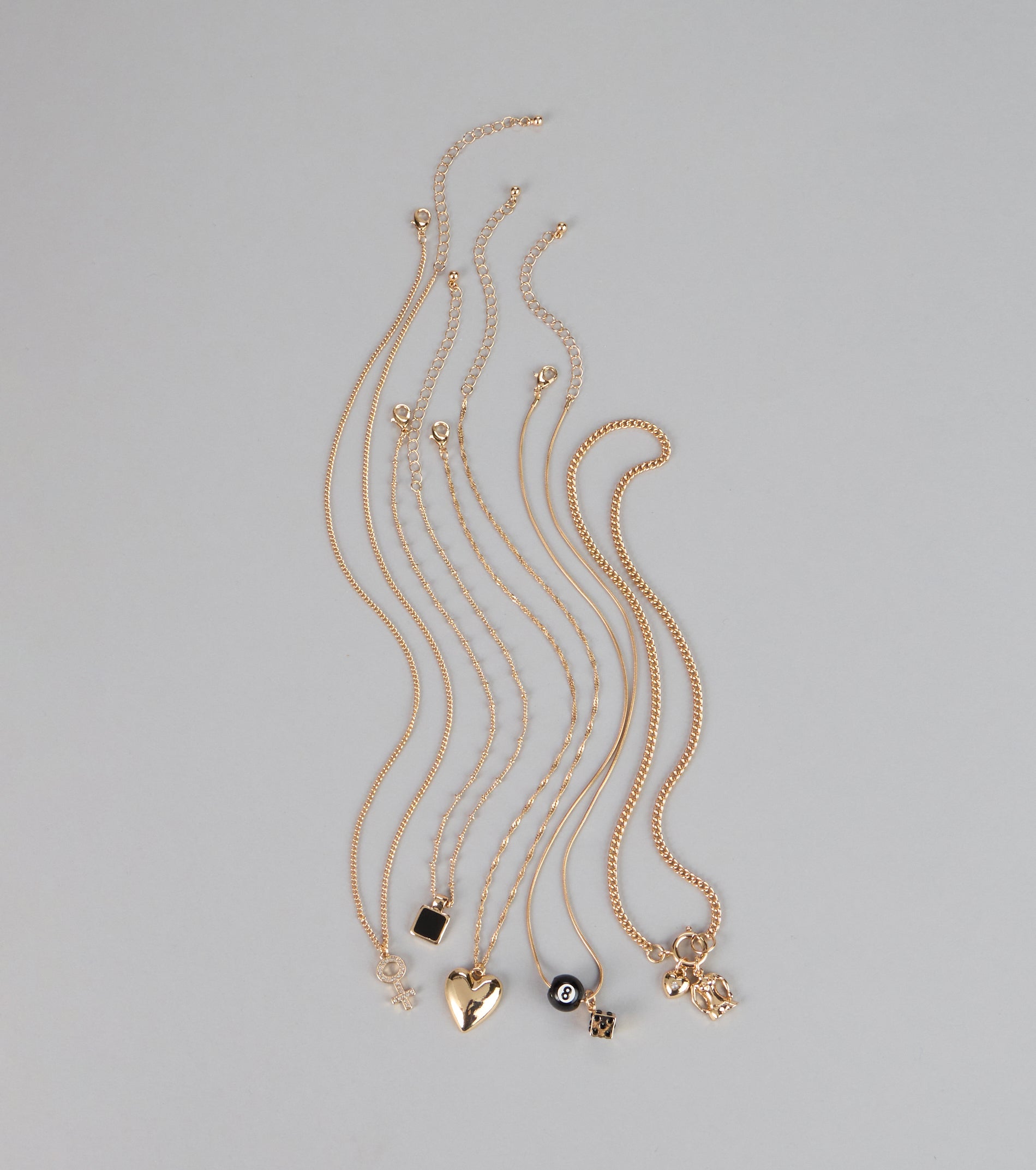 Charm Game Layered Necklace Set