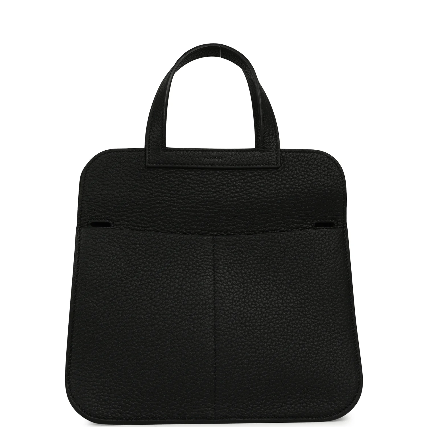 Hermes Halzan 25 Black Clemence Palladium Hardware