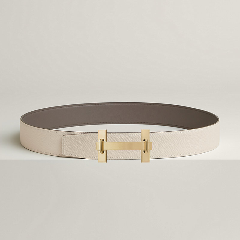 H Jumping belt buckle & Reversible leather strap 38 mm