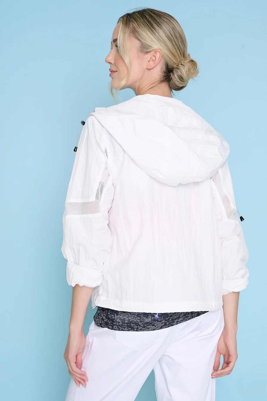 Hooded Zip-Front Jacket