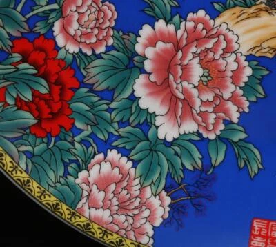 Qianlong Signed Antique Chinese Famille Rose Dish W/phoenix