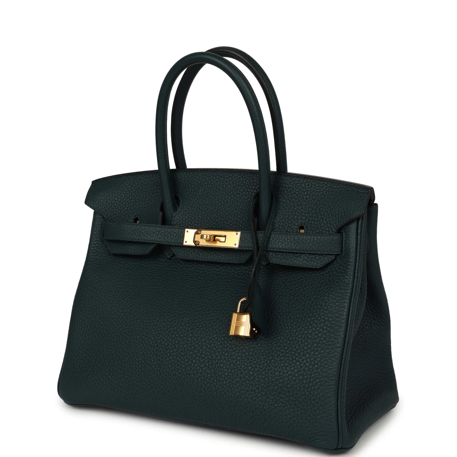 Hermes Birkin 30 Vert Cypress Clemence Gold Hardware