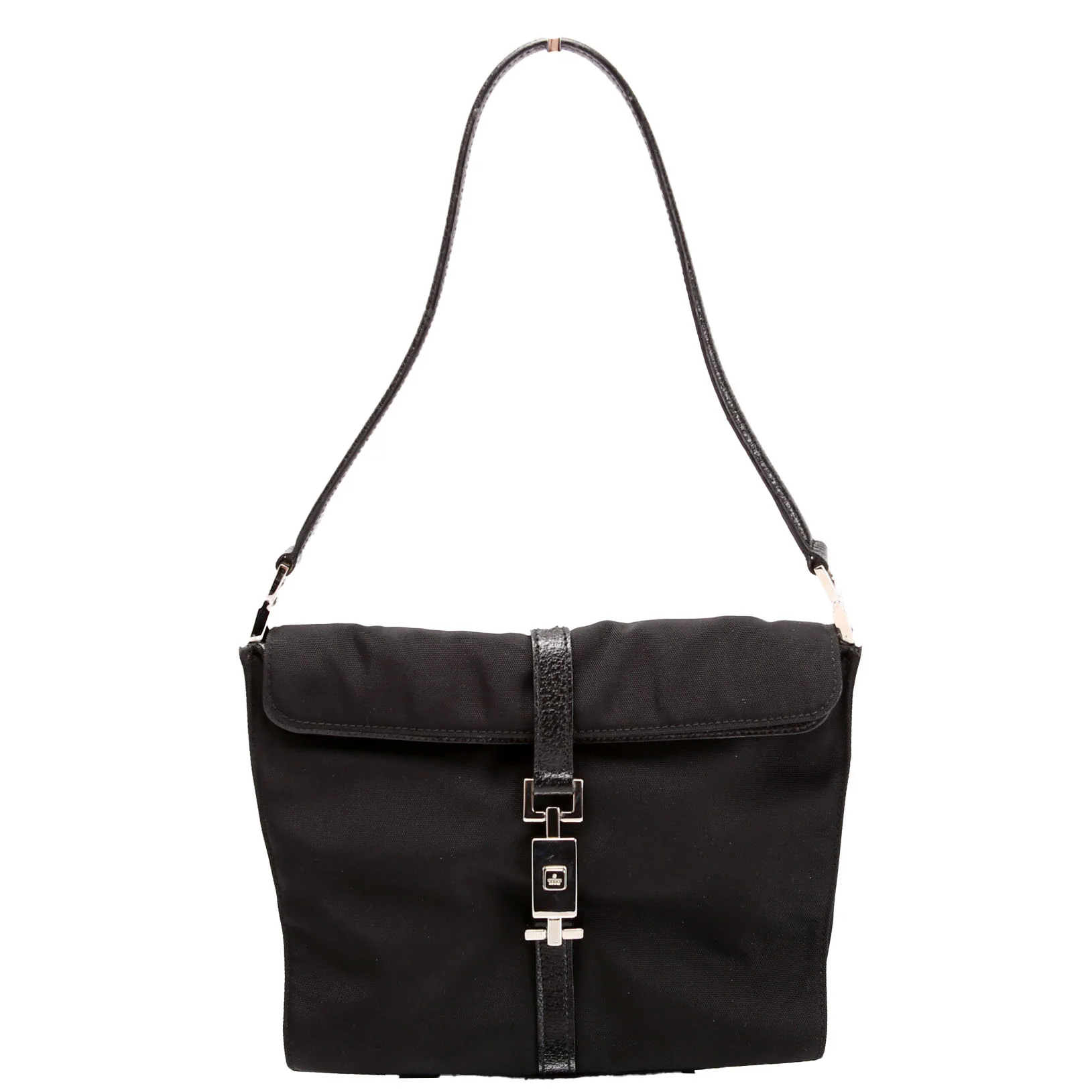 GUCCI 0013734 Jackie Foldover Nylon Black