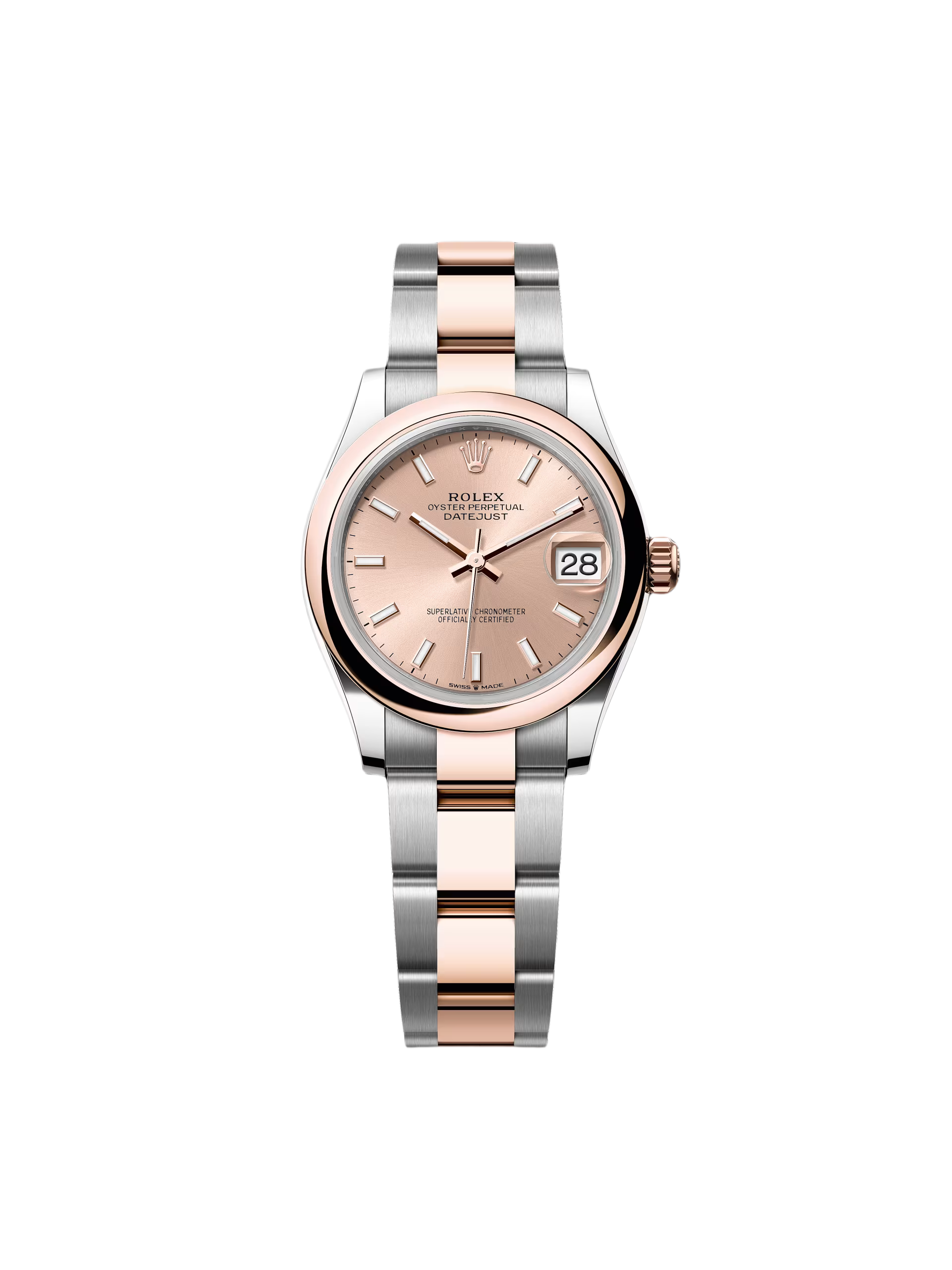 RLX Datejust m278241-0009/0010 Rose 31mm Dial Oyster Bracelet Watch