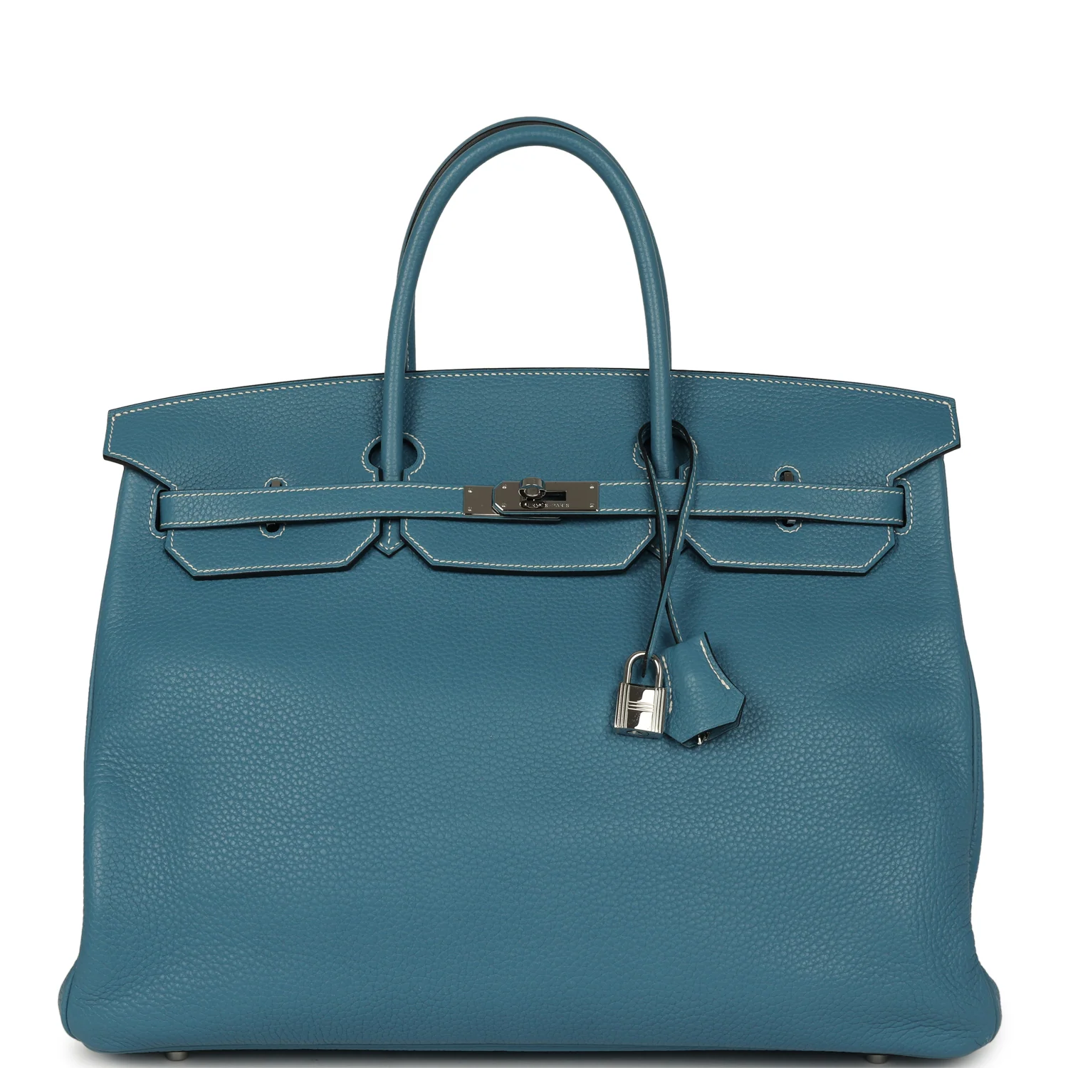 HERMÈS Birkin 40 Blue Jean Togo Palladium Hardware