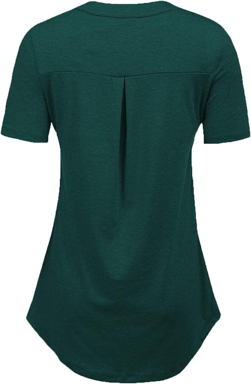 Damen Kurzarm Zip Quaste Long Shirt Business Casual Arbeit Büro Shirt