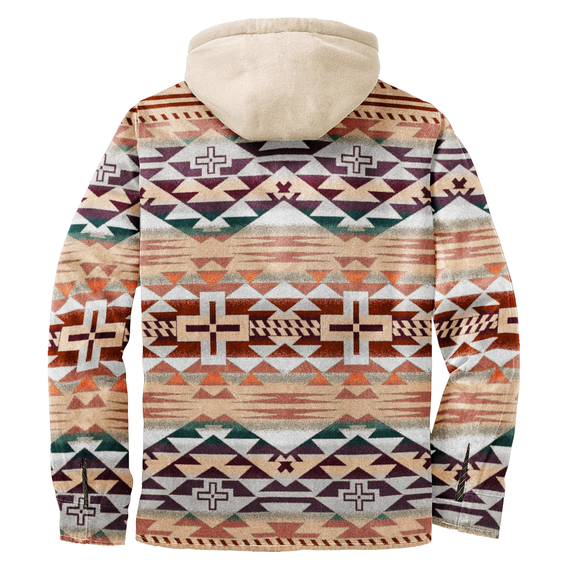 Men's Autumn & Winter Outdoor Casual Vintage Ethnic Print Hooded Jacket