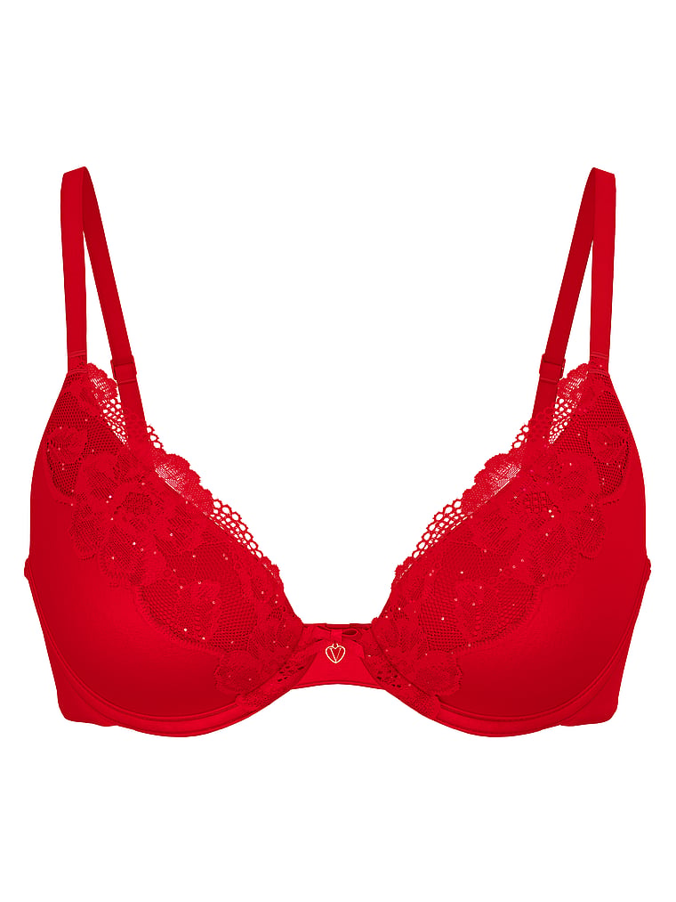 Body by Victoria Lace-Trim Push-Up Perfect Shape Bra Lace Trim