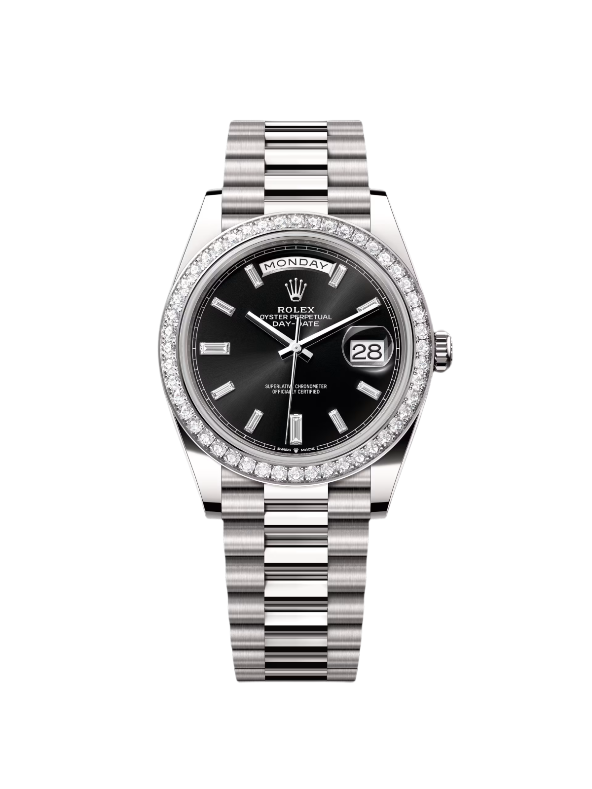 RLX  Day-Date 40mm 228349RBR-0003 Bright Black Dial President Bracelet