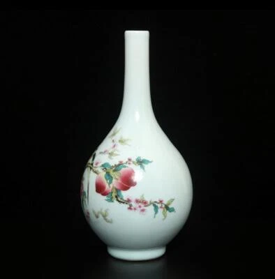 24CM Kangxi Signed Antique Chinese Yaobian Glaze Vase